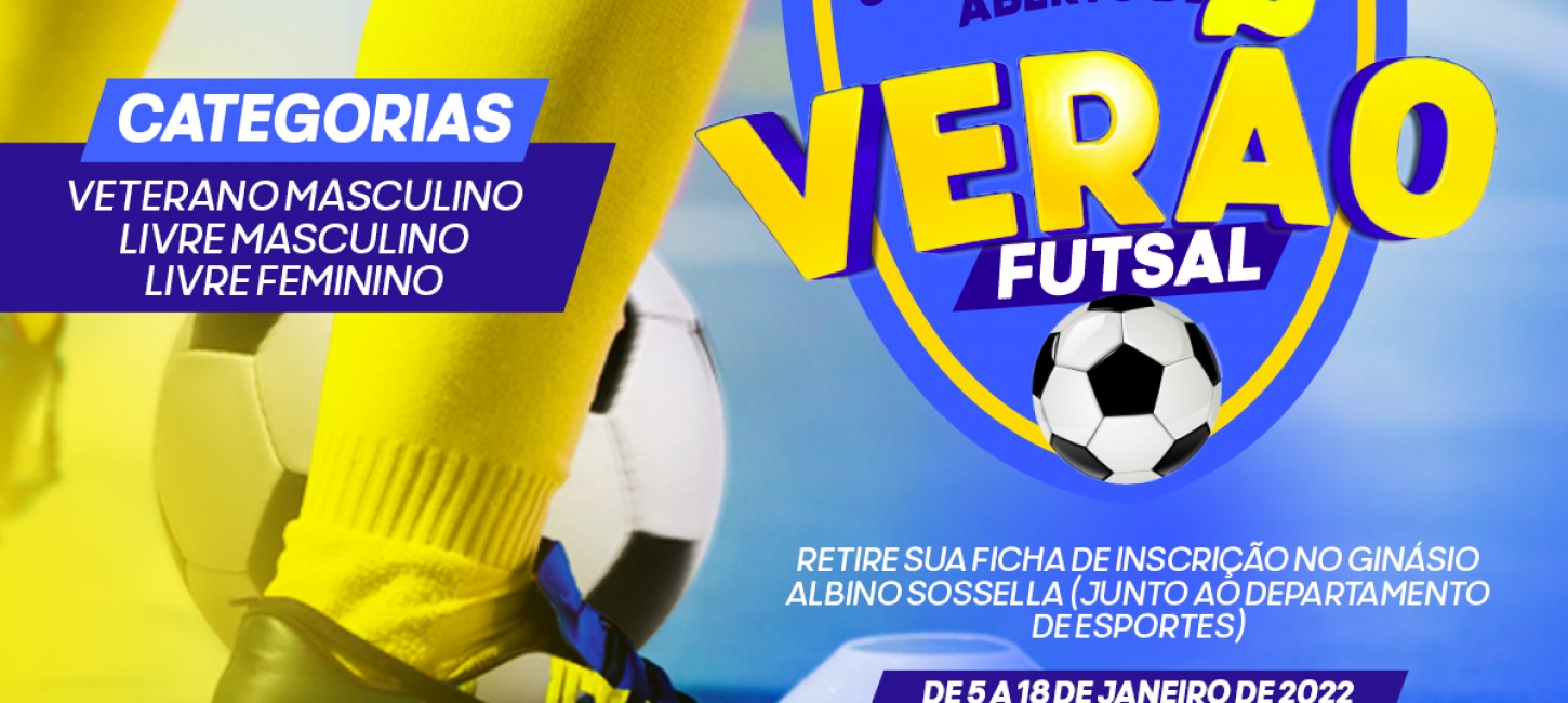 Inscrições para o 53º Campeonato Aberto de Verão de Futsal