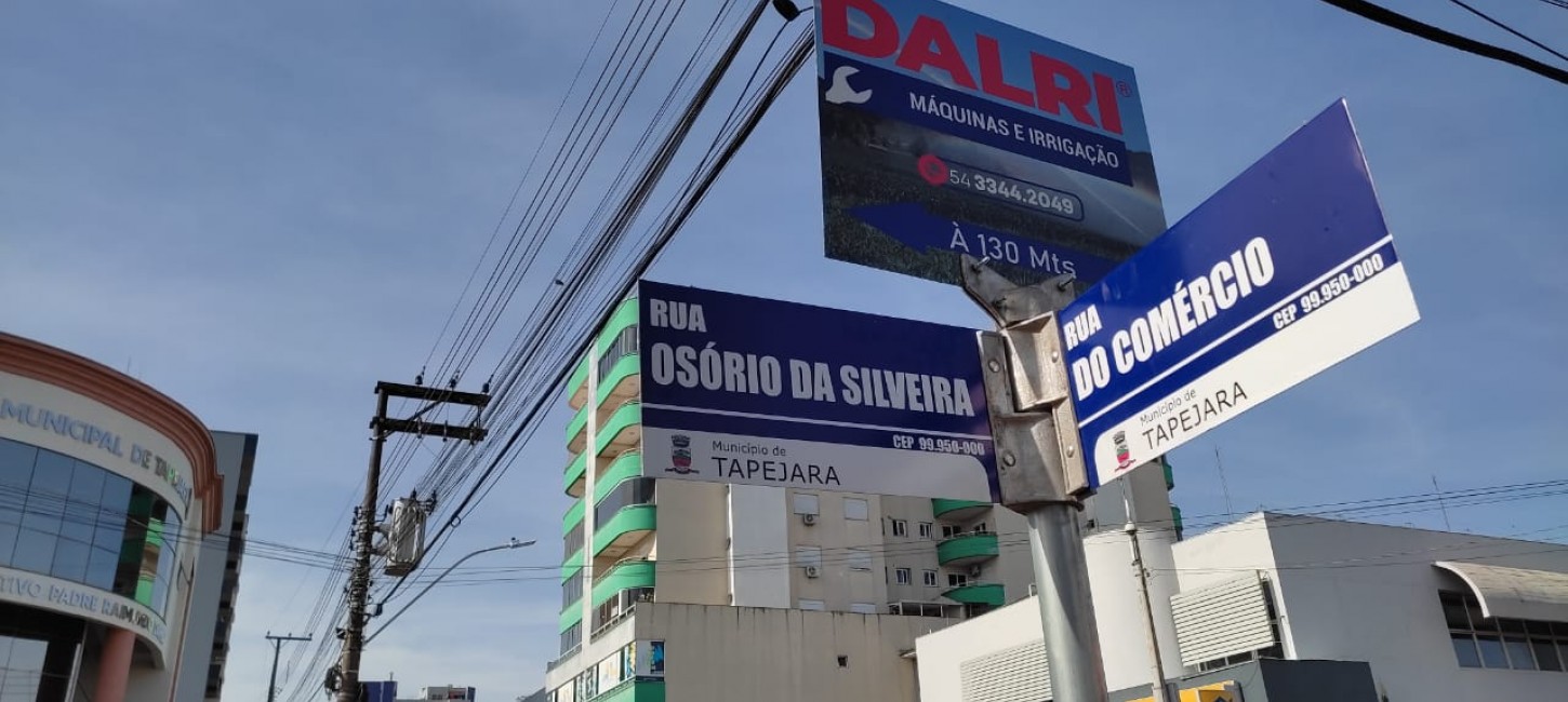 Governo de Tapejara inicia a instalação de placas de identificação no perímetro urbano