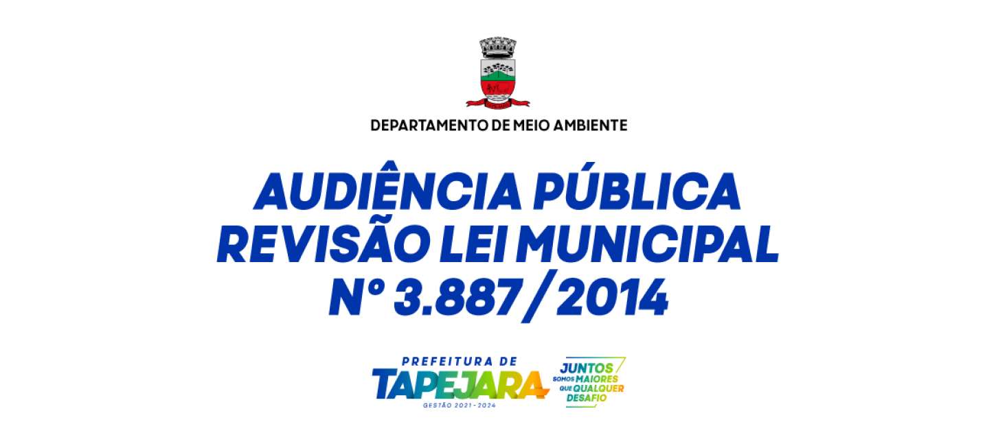 Audiência Pública Revisão Lei Municipal nº 3.887/2014